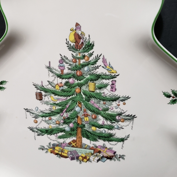SPODE Christmas Tree Shape Serving Platter - Picture 2 of 6